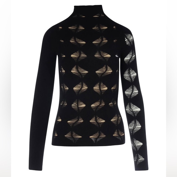 Sportmax Max Mara Mock Neck Sweater Top Size: Medium US4/6 Spring/Summer/Fall - Picture 2 of 12